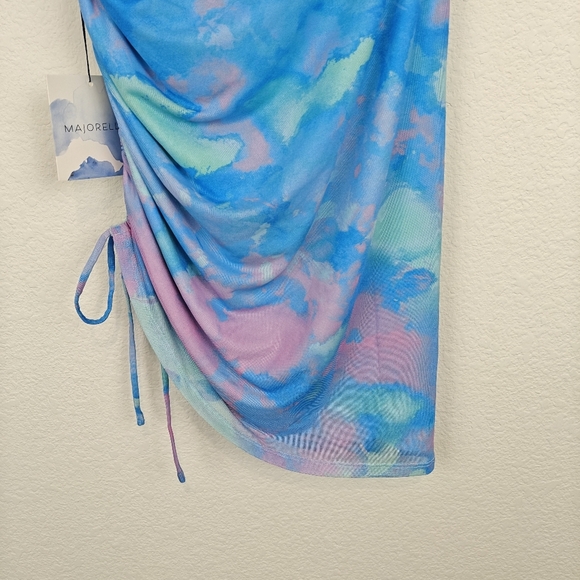 Majorelle NWT Rock Dorothea Mini Ruffled Skirt In Blue Watercolor Size Small - Picture 12 of 12